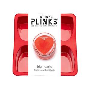 Adultgifts: Ice Cube Tray - Shapes - Big Hearts