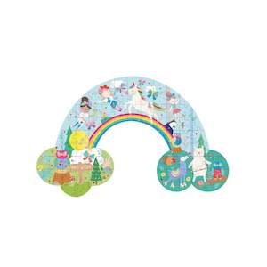 Accessories: Rainbow Fairy - 80 Piece Rainbow Shaped Puzzle in Shaped Box