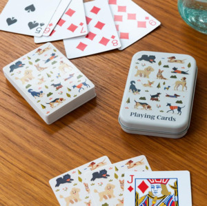 Adultgifts: Playing Cards in a Tin - Dog Park