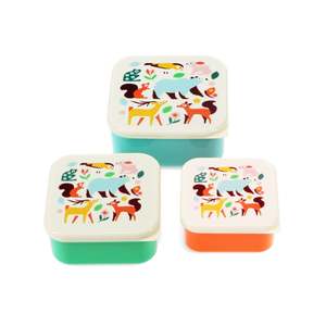 Rex London - Snack Boxes (Set of 3) - Woodland