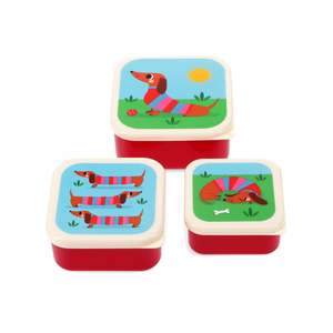Rex London: Rex London - Snack Boxes (Set of 3) - Sunny Sausage Dog