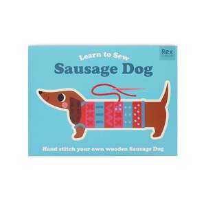 Learn To Sew Wooden Hand-Stitch Set - Sausage Dog