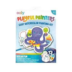 Ooly - Playful Painters Easy Watercolour Painting Kit -Ocean Fun - set of 25