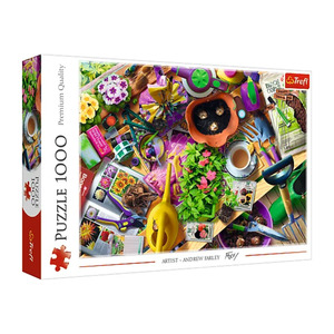 Wooden Toys 1: Trefl 1000pc Puzzle - Tidying up the Garden