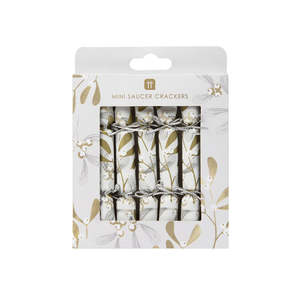 Botanical Mistletoe Christmas Saucer Crackers