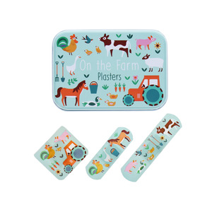 Wooden Toys 1: Rex London - Farmyard Plasters In A Tin (Pack Of 30)