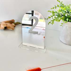 Table Numbers: Acrylic Table Numbers - cut out