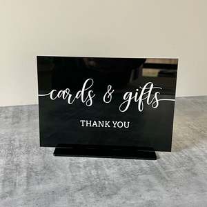 Table Numbers: Cards & Gifts sign