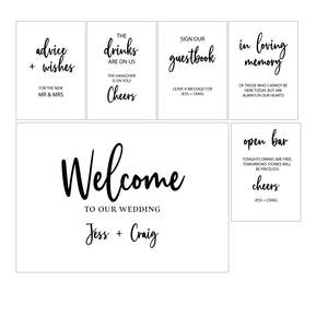 Wedding Signage 1: Sonja Wedding Sign Set