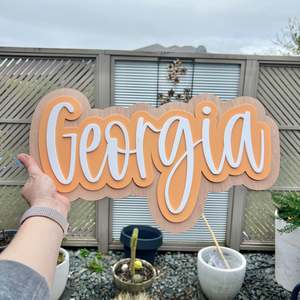 Name Plaques: The Georgia Name Plaque triple layer