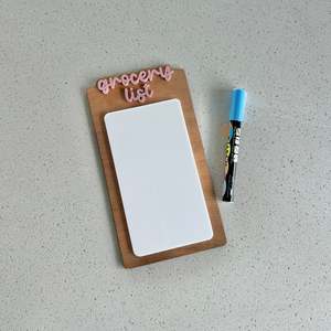 Wall Planners: Grocery List Planner Wood/Acrylic