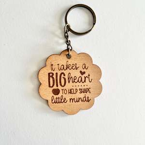 Small Decor: It takes a big heart keyrings