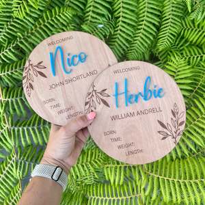 Birth: Birth announcement with acrylic name