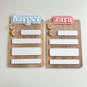 My First Day Boards: The Harper - personalised first day board
