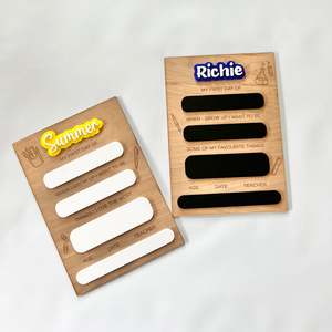 My First Day Boards: Personalised first day board in wood