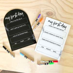 My First Day Boards: My first day board in acrylic