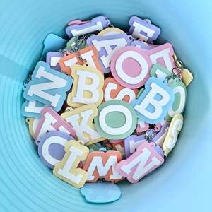 Bag Tags: Pastel Initial Bag tags - A-L