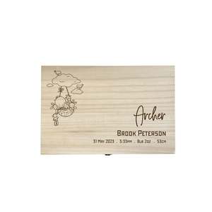 The Archer birth details keepsake box
