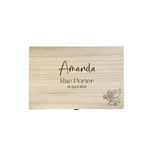 The Amanda birth details keepsake box