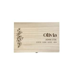 The Olivia birth details keepsake box