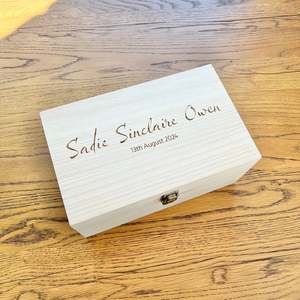 Little Ones Keepsake Boxes: The Talia birth details keepsake box