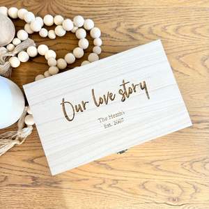Our love story keepsake box