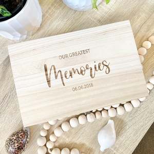 Couples Keepsake Boxes: Our greatest memories keepsake box