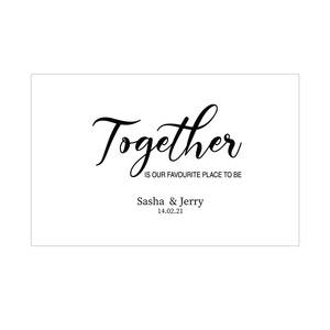 Couples Keepsake Boxes: Together is our favourite place to be keepsake box