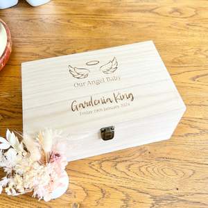 Pet Memorial Keepsake Boxes: Our Angel Baby keepsake box