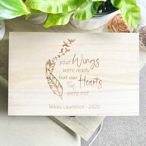 Pet Memorial Keepsake Boxes: Your wings were ready keepsake box