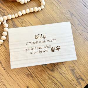 Pet Memorial Keepsake Boxes: Animal Memorial Keepsake box - The Smithy