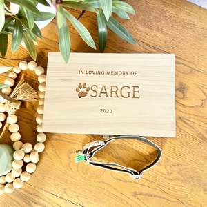Pet Memorial Keepsake Boxes: Animal Memorial Keepsake box - The Tyler
