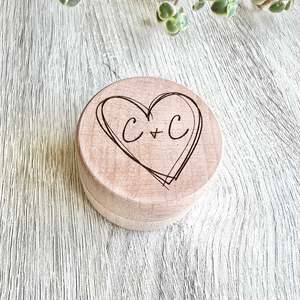 Ring Boxes: Initial heart ring box