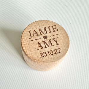 Ring Boxes: Couple ring box - Names with heart