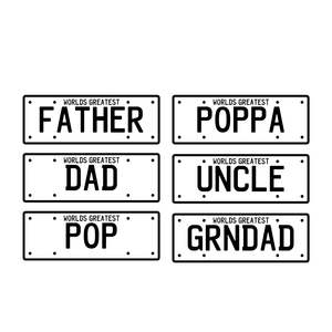 Worlds Greatest number plate sign