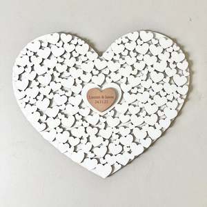 Guest Books Boards: Heart signing board