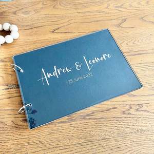 Guest Books Boards: First Name Guest book with Acrylic Cover