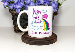 I Shit Rainbows heat reactive mug