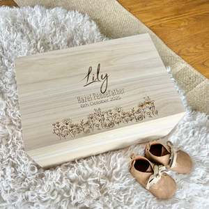 The Summer birth details keepsake box