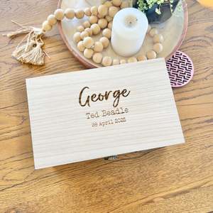 The Tovi birth details keepsake box