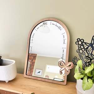 Name Plaques: Affirmation Mirror – Bow