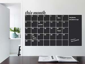 This Month (Dates) Blackboard Wall Decal