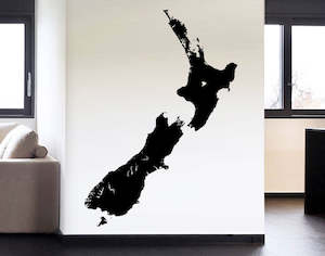 New Zealand Silhouette Blackboard Wall Decals