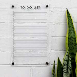 Acrylic Wall Planner: Acrylic Wall Planner - To Do List