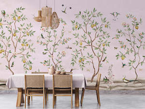 Lemon Tree Chinoiserie - Pink