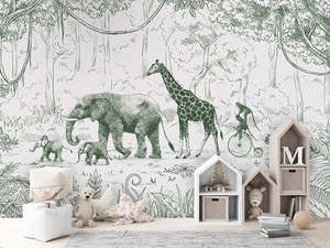 Murals: Animal Parade -  Green