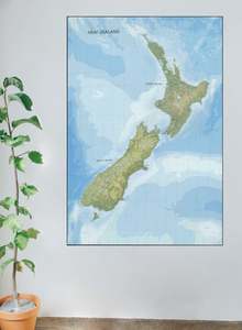 Black Friday Nz Made Day: Topographic Map of New Zealand Mural