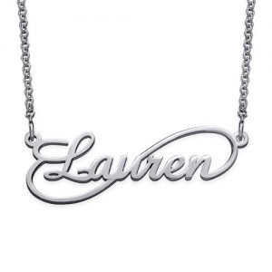 Products: Sterling Silver Script Name Necklace Your Jewellery NZ