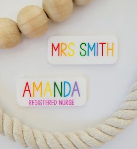 Products: Custom Name Badge - Yours+Mine