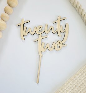 Products: Custom Wooden Cake Topper - Yours+Mine